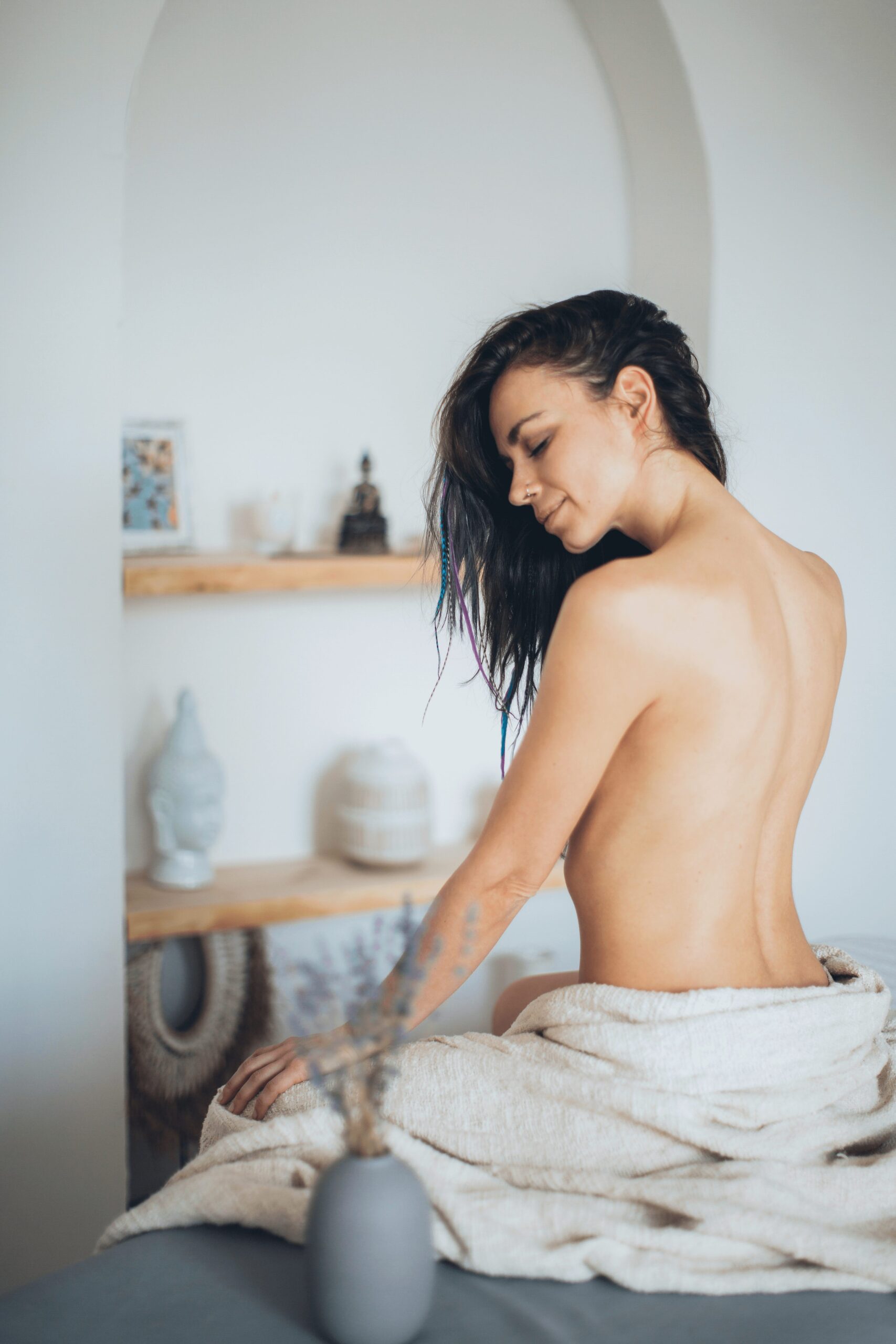 poza artistica masaj